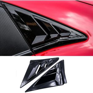 Abs Rear Kwart Panel Window Side Lamellen Zwarte Carbon Kleur Vent Decal Cover Voor Honda Civic Type R Hatchback
