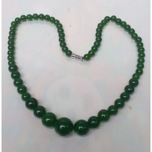 Mode Natuurlijke Groene Jade Kralen Sieraden Ketting