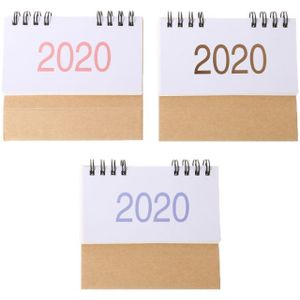 Eenvoudige Desktop Staande Papier Dubbele Spoel Kalender Memo Dagelijkse Schema Tafel Planner Jaarlijks Agenda Bureau Organizer
