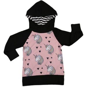 Kid Peuter Baby Meisje Eenhoorn Hooded Tops Capuchon Toevallige Jas Hoodie Sweatshirts