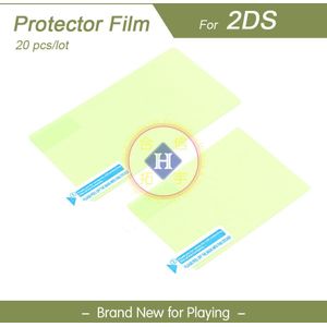 Hothink 20 Stks/partij Clear Top + Bottom Lcd Screen Protector Film Guard Met Reinigingsdoekje Voor Nintendo 2DS
