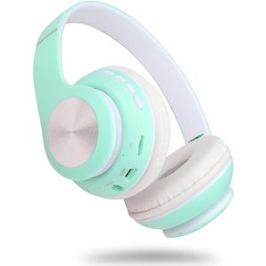 Bluetooth 5.0 Hoofdtelefoon Leuke Roze Blauw Rode Kleur Meisjes Kids Stereo Muziek Draadloze Headset Met Microfoon Voor Computer Telefoon