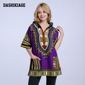 Dashikiage Hoodies 100% Katoen Dashiki met Kap heren vrouwen Afrikaanse Dashiki Shirts Jurk Boho Hippie Kaftan Feestelijke Kleding