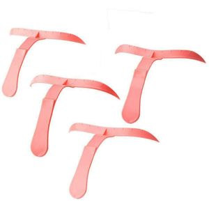 4 Stuks Plastic Microblading Wenkbrauw Stencil Meten Schuifmaat Shaper Template Tattoo Wenkbrauwen Heerser Makeup Tools Accessoires