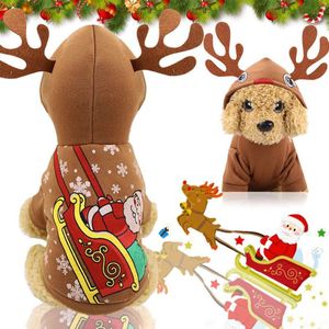 Kerst Hond Kleding Kerstman Xmas Tree Gedrukt Huisdier Kleding Jaar Feestelijke Puppy Kostuum Chihuahua Huisdier Vest Shirt
