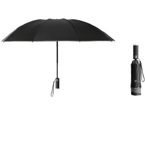 Vrouwen Paraplu Automatische Winddicht Vouw Omgekeerde Paraplu Led Zaklamp 10/12K Reverse Reflecterende Streep Regen Parasol