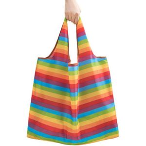Nylon Opvouwbare Recycle Shopping Bag Ecologische Dames Herbruikbare Shopping Tassen Bloemen Fruit Groente Kruidenier Pocket