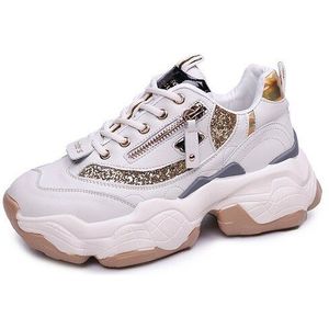 Glitter Chunky Sneakers Platform Casual Papa Schoenen Wit Dames Sneakers Vrouwen Schoenen Trainers Mand Chaussure Femme