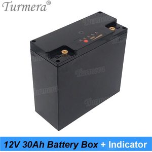 Turmera 12V 30Ah Batterij Box Storage Case Met Capaciteit Indicator Bouwen 48 Stuk 18650 Batterij Voor Ononderbroken Stroomvoorziening 12V