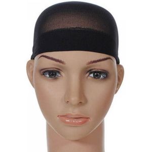 2 Pcs Unisex Mannen Stretch Stocking Naakt Nylon Vrouwen Cap Pruik Mesh Zachte Elastische Lijnen Haar Netto