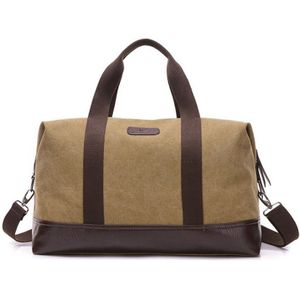 Scione Classic Travel Bagage Tassen Eenvoudige Canvas Leather Duffle Schouder Koffer Mannen Casual Weekend Carry Handtas