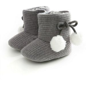 Winter Jongen Meisjes Baby Solid Soft Cotton Zool Snowboots Warme Wieg Schoenen Peuter Laarzen Lopen UK