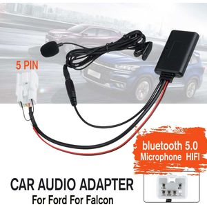 HIFI Wireless 5pin Car Stereo Radio Aux In MP3 Cable Music Adaptor MIC For Ford For Falcon