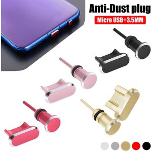 Kleurrijke Metalen Micro Opladen Port Anti-Dust 3.5Mm Koptelefoon Jack Dust Plug Voor Samsung S20 Huawei Xiaomi Telefoon accessoires