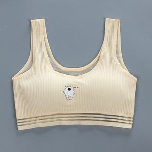 Katoen Meisjes Beha Tieners Padded Training Bras Wireless Puberteit Tieners Tops Voor Meisjes Kids Sport Ondergoed Vest 12-16 jaar