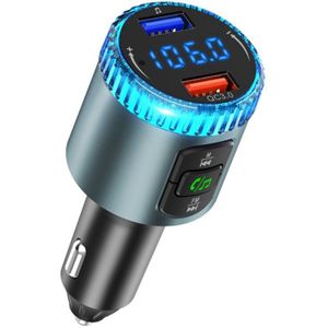 BC77A Auto Mp3 Speler Bluetooth Ontvanger Fm-zender Handsfree Met 7 Kleurrijke Verlichting QC3.0 Usb Fast Charger