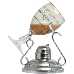 Premium Ierse Koffie Cup Metalen Koffie Bekerhouder Hittebestendig Gehard Beker Grill Met Alcohol Lamp
