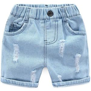 De Perzik Zomer Baby Kids Gaten Jeans Shorts Broek Voor Jongens Meisjes Mode Katoen Strand Shorts Kinderen Kleding 2-8Y