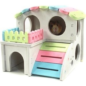 Houten Hamster Trap Slapen Huis Gouden Beer Nest Bed voor Kleine Huisdieren Chinchilla cavia Kleine Huisdieren Kooi Speelgoed