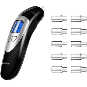 Eek-Brand Keton Adem Analyzer Professionele Ketogeen Dieet Tracing Ketosis Status Met 10 Mondstukken (Zwart)