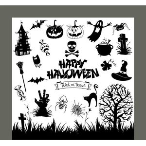 ZATWBS Happy Halloween Clear Stempels Voor DIY Scrapbooking/Card Making/Album Decoratieve Rubber Stempel Ambachten