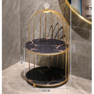 2022 Fruitschaal Keramische Dubbele Dessert Lade Schotel Creatieve Marmer Cake Pan Dessert Tafel Decoratie Display Stand Afternoon Tea