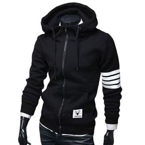 Mode Mannen Winter Slanke Hoodie Warm Hooded Sweater Jas Uitloper Trui Tops