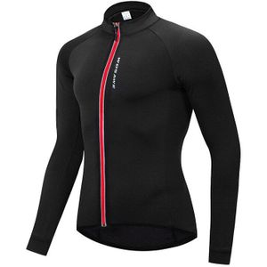 Wosawe Herfst Winter Thermische Fleece Fietsen Jacket Met Back Reflecterende Rits Warme Mtb Bike Coat Kleding Windjack