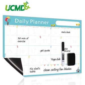 Droog Veeg Magnetische Whiteboard Magneten Koelkast Dagelijks Wekelijks Maandelijkse Planner Agenda Travel To-Do Lijst Met Pen