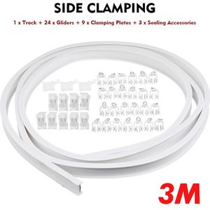 2M/3M/4M/5M/6M Flexibele Plafond Gordijn Track Buigbare Venster rod Rail Rechte Curve Gordijn Accessoires Kit Home Decor