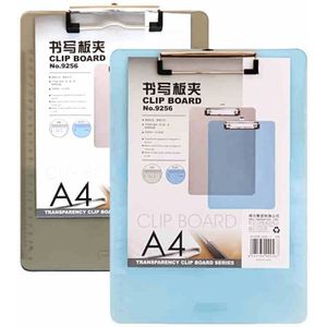 1 Stk/partij Draagbare Handig Plastic Doorschijnend Klembord voor School Briefpapier & Office Supply