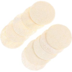 10Pc Natuurlijke Loofah Spons Wrijven Exfoliëren Bad Handschoen Ovale Bad Gezicht Handdoek