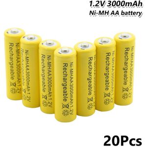 Ni-Mh Aa Lithium Batterij 3000Mah 1.2V Aa Oplaadbare Ni Mh Cel Voor Zaklamp Speelgoed Auto Scheermes Torch Led zaklamp Oplaadbare