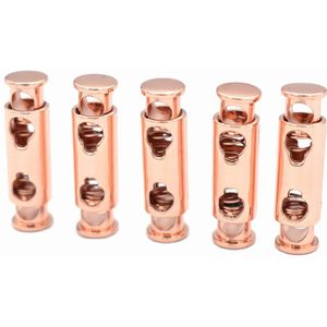 Rose Gold Cord Lock Schakelt Zinklegering Richter Schakelt Dubbele Barrel Wisselt Gezichtsmasker Voorjaar Koud Schakelt 32Mm 12 stuks