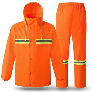 Reflecterende Regen Suit Hooded Lange Mouwen Jas Broek Kit Hoge Zichtbaarheid Winddicht Waterdichte Regenjas Regenkleding Uitloper