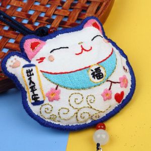 Lucky Cat Diy Borduurwerk Omamori Kruissteek Handwerken Zakje Breien Accessoires Cartoon Ambachten Voor Volwassenen Sieraden Hanger