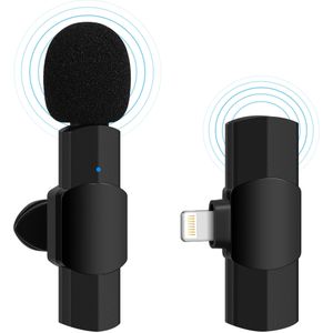 Draadloze Microfoon Voor Iphone Ipad Android Lavalier Voor Video-opname Tiktok Facebook Live Interview Plug Play Revers Mic