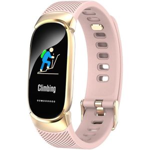 Sport Waterdicht Smart Horloge Vrouwen Smart Armband Band Bluetooth Hartslagmeter Fitness Tracker Smartwatch Metal Case