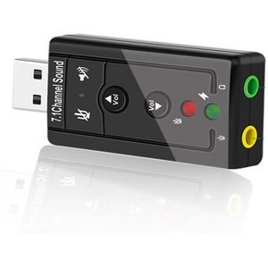 Mini 7.1 Kanaals Geluid Adapters Externe Usb 2.0 3D Virtuele 12Mbps Portable Sound Kaarten Hd Stereo 3.5Mm Hoofdtelefoon audio Adapters
