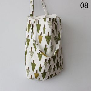 41*32Cm Aankomst Vrouwen Meisje Opvouwbaar Herbruikbare Print Boodschappentas Eco Tote Handtas Strandtas Katoen Linnen schoudertas