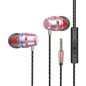 3.5 Mm Wired Oordopjes Hoofdtelefoon Metal Oortelefoon Met Microfoon Stereo Headset Fone De Ouvido Voor Samsung Xiaomi Telefoon Computer