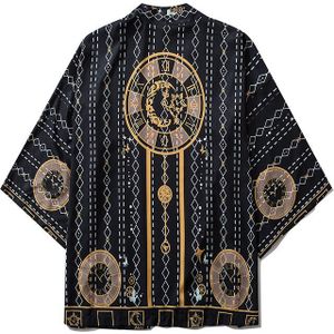 Dark Icoon Japanse Vest Jas Yukata Zomer Strand Mannen Kimono Japan Cosplay Shirt Blouse Voor Mannen