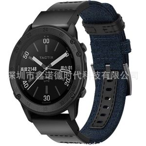 De Toepassing Van Garmin Tactix Delta Quick Release Weave Nylon Horlogeband Nylon Lederen Horlogebandje Garmin Quick Release Horloge