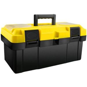 Multifunctionele Plastic Hardware Toolbox Voor Huishoudelijke Opslag Elektricien Houtbewerking Toolbox Met Uitneembare Tray