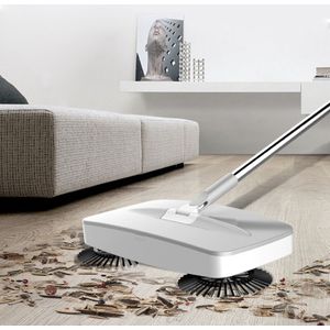 2 In 1 Veegmachine Vegen Mop Met Vuilnis Chute Huishoudelijke Hand Push Cleaning 360 Graden Hand Push Automatische Veegmachine Bezem
