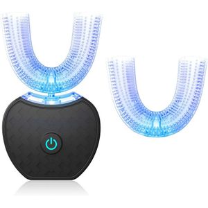 Dubbele Hoofd 360 Automatische Sonic Elektrische Tandenborstel Usb Opladen Siliconen U Vorm Tandenborstel Hoofd Tanden Whitening Schoonmaken Tool