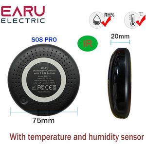 Wifi Tuya Smart Universele Ir/Rf Afstandsbediening Voor Airconditioner Tv Met Temperatuur Vochtigheid Sensor Door Alexa Google thuis