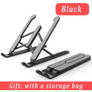 Verstelbare Opvouwbare Laptop Stand Antislip Desktop Notebook Houder & Opbergtas Cooling Beugel Riser Voor Macbook Pro Computer