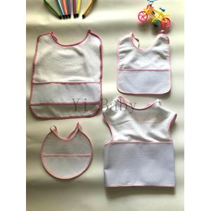 4 Stks/set Kruissteek Slabbetjes Baby speeksel handdoeken Spuugdoekjes Baby waterdichte slabbetjes