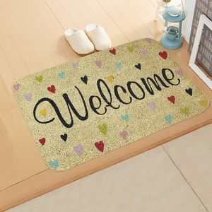 Welkom Mat Entree Anti-Slip Mat Hal Brief Bloem Gedrukt Tapijt Voor Kamer Slaapkamer Huis Keuken Deurmat Art Pad 60x40cm